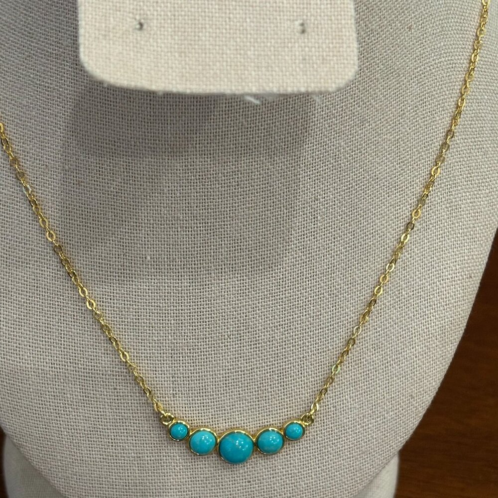 Milor Italy 925 Turquoise Necklace on 18" Chain